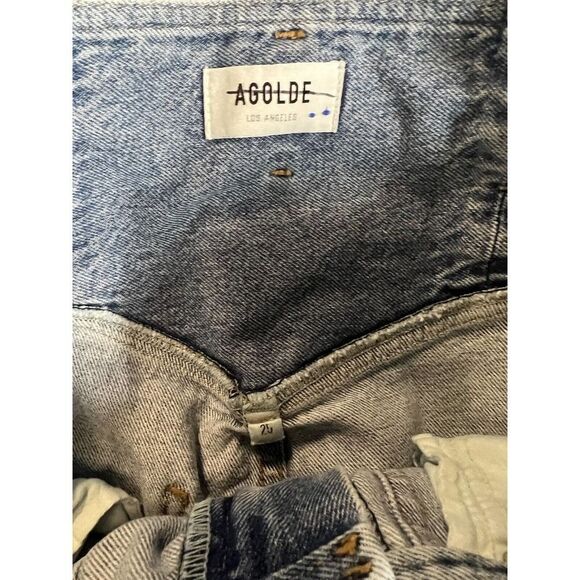 New AGOLDE Riya Elasticated High Rise Peg Jeans - Picture 9 of 11